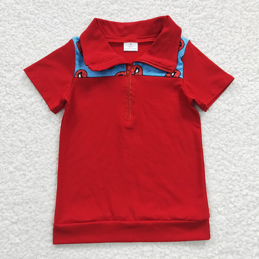 Baby Boys Cartoon Red Summer Pullovers Tops