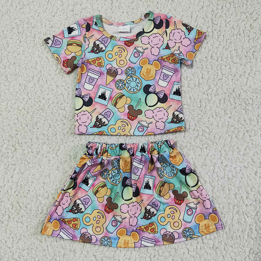 Baby girls cartoon mouse skirts sets