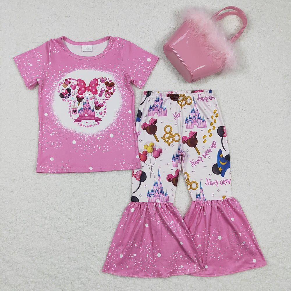 Children Castle bell pants clothes sets(can choose bag here)