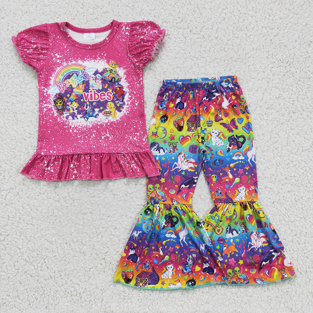 Baby Girls Pink Animal bell Pants clothes sets