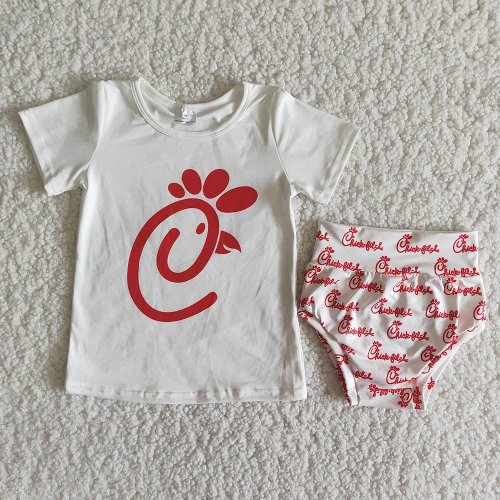 Letter red soft Size bummie set