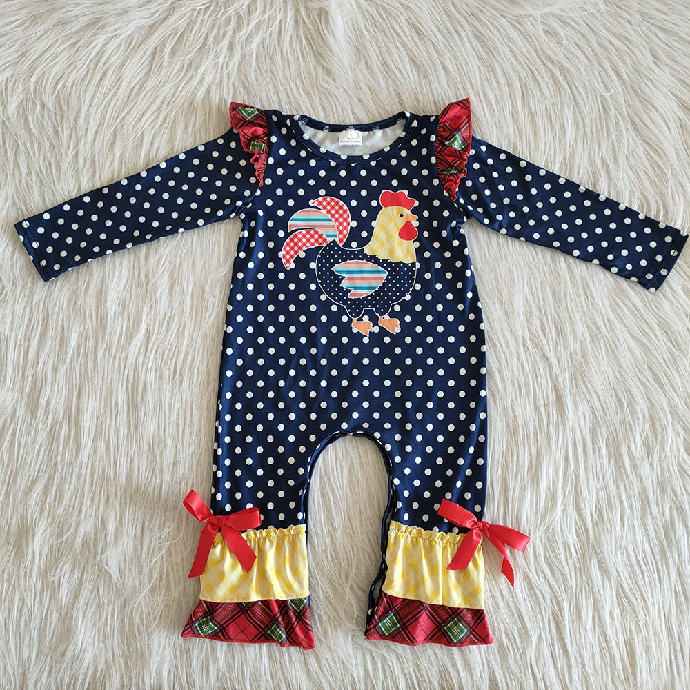 Chicken fall rompers