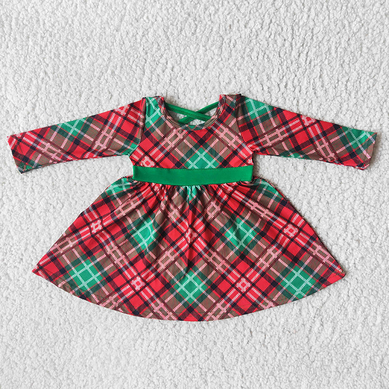 Green and red Christmas dress