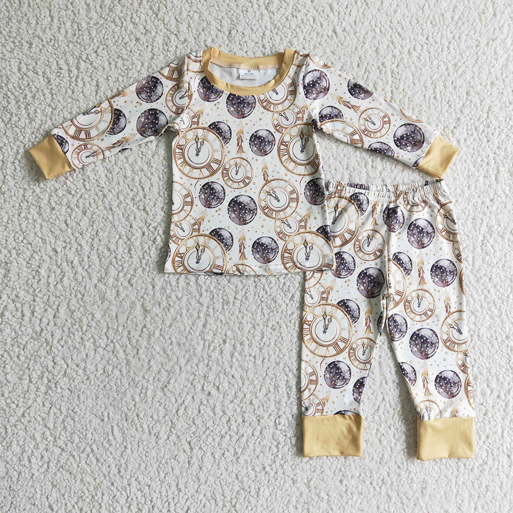 Baby boys New year long sleeve pajamas sets