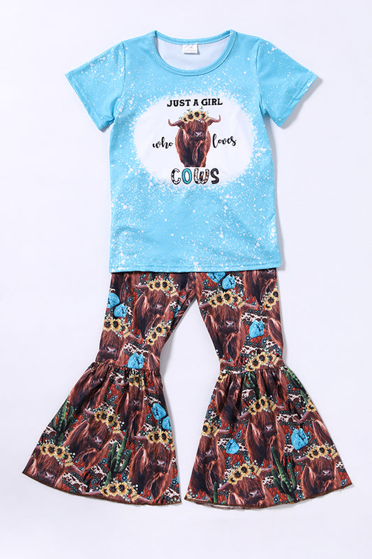 Children loves cows bell pants sets