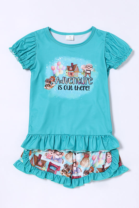Children summer family cartoon shorts sets