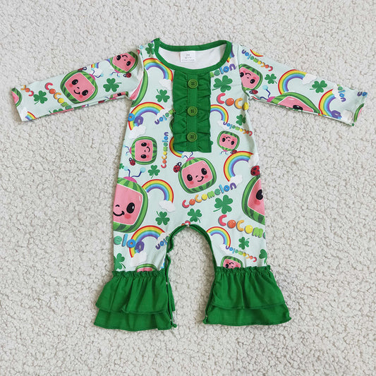 Baby Girls St Patrick Day Rompers
