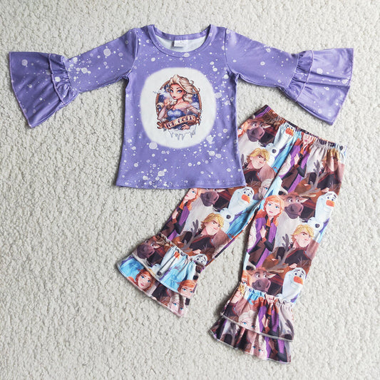 Princess fall ruffle pants sets