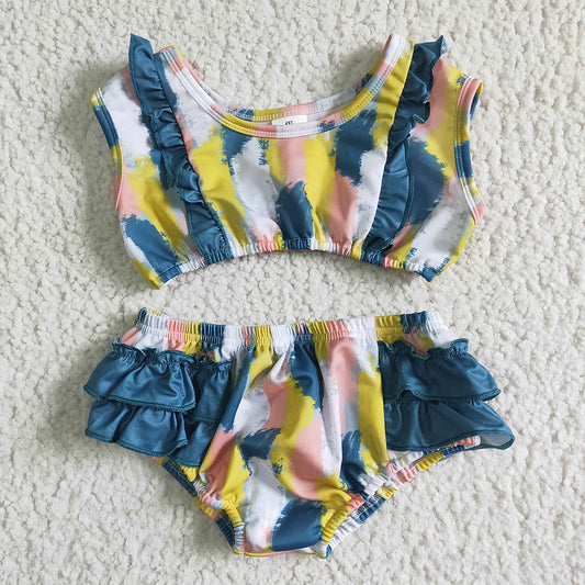 Baby Girls summer colorful 2pcs swimsuits