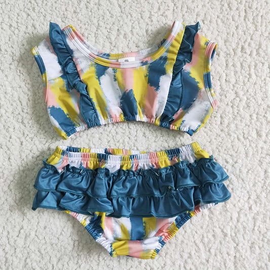 Baby Girls summer colorful 2pcs swimsuits