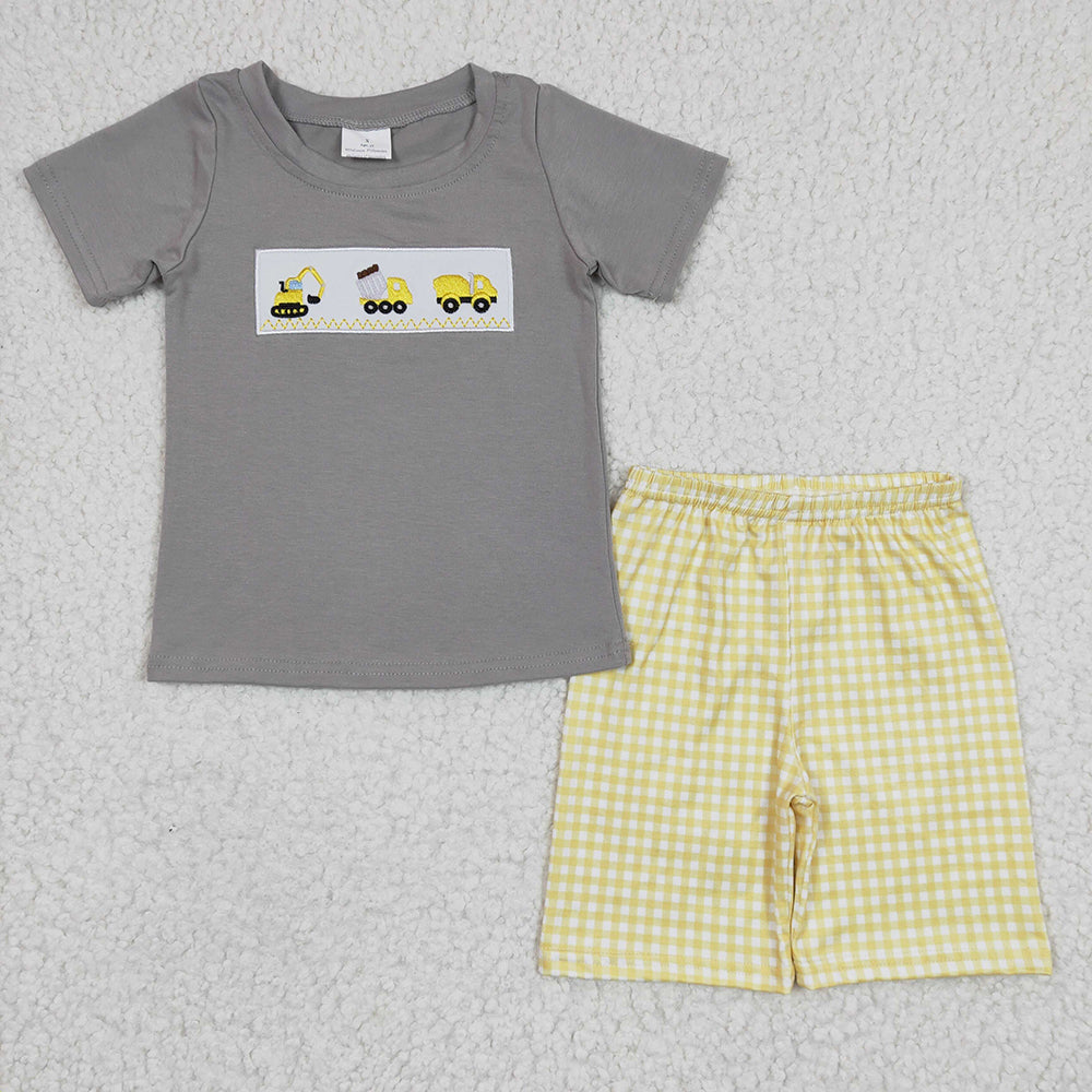 Baby Boys Construction Summer Shorts Clothes Sets