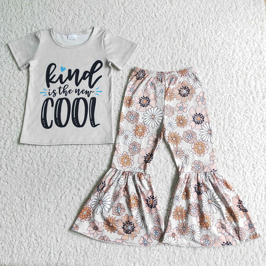 Baby girls kind in the new cool bell pants sets