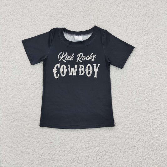 Baby Girls Western Cowboy Short Sleeve Tee Shirts