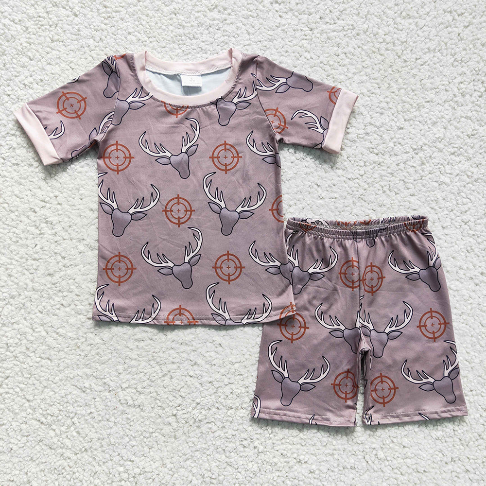 Baby Boys Cow deer western shorts sets