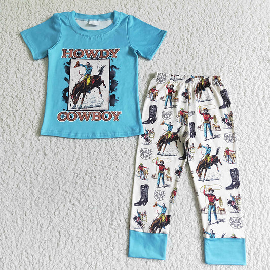 Baby boys western howdy cowboy pants outfits sets