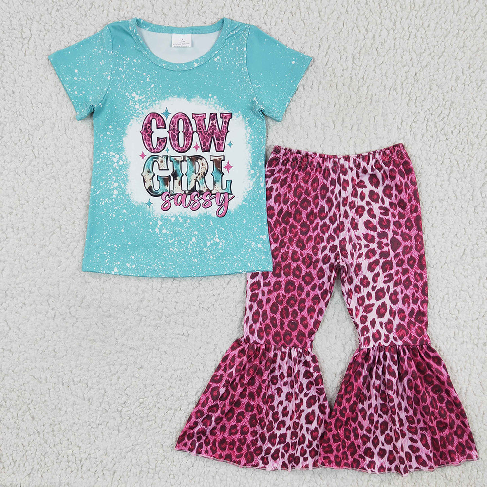 Baby Girls Cowgirl sassy Bell Bottom Pants sets