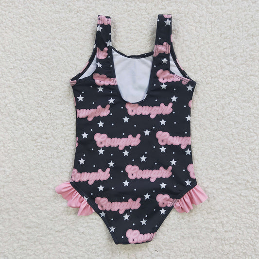 Baby Girls Cowgirl Print Western Swimsuits