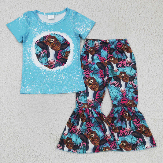 Baby Girls Cow Blue Pants sets