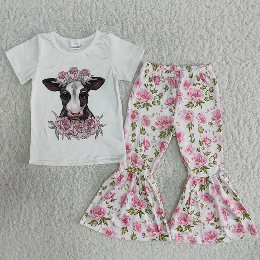 Pretty Cow floral set