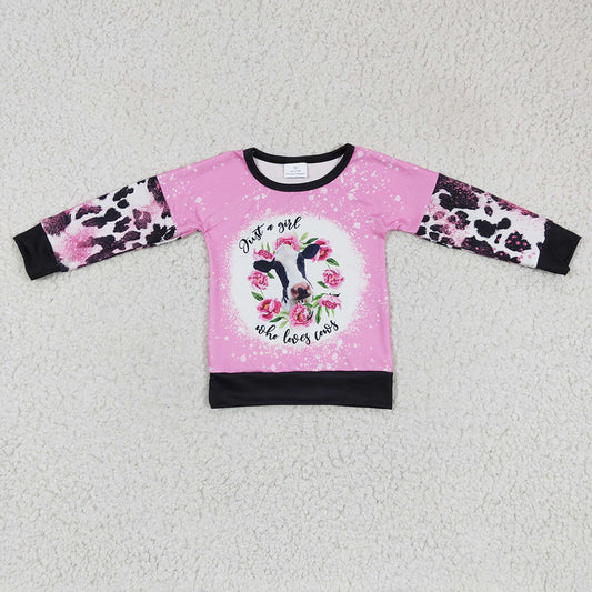 Baby Girls Flower Cow Shirt Denim Pants clothes sets