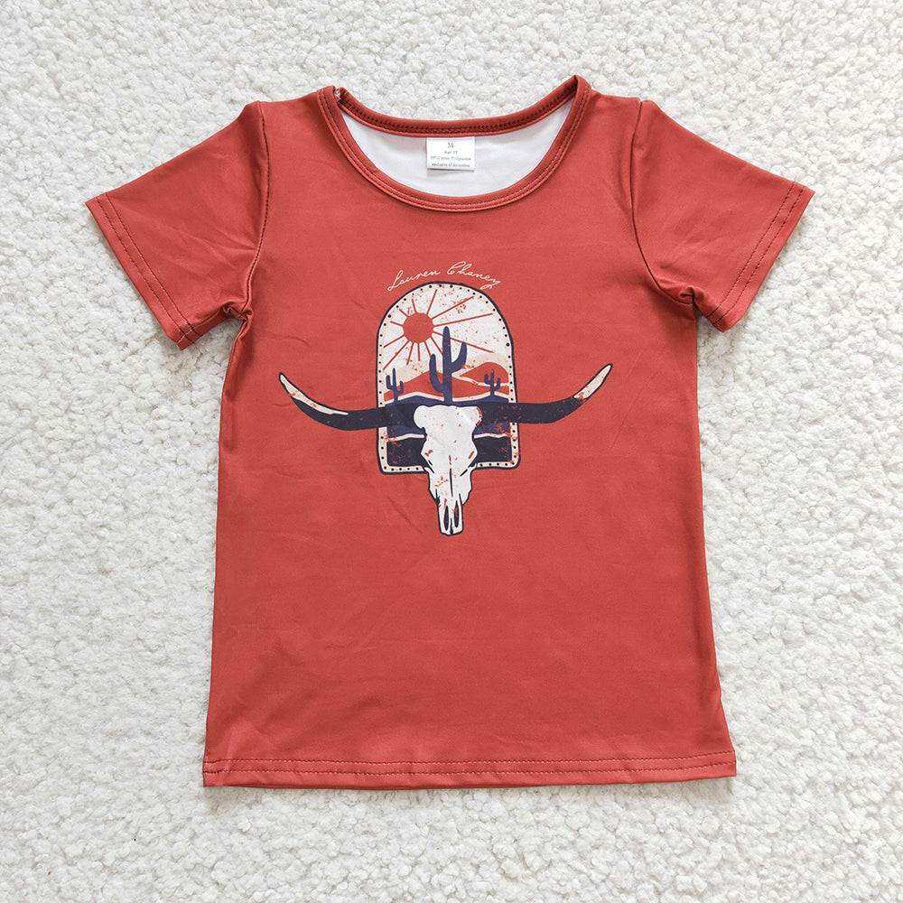 Baby Girls Cow Skull Western shirts tops