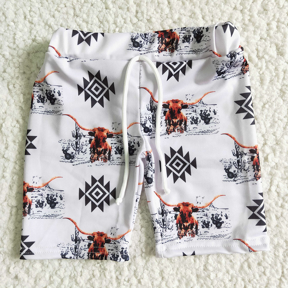 Baby boys western cow swimsuits trunk