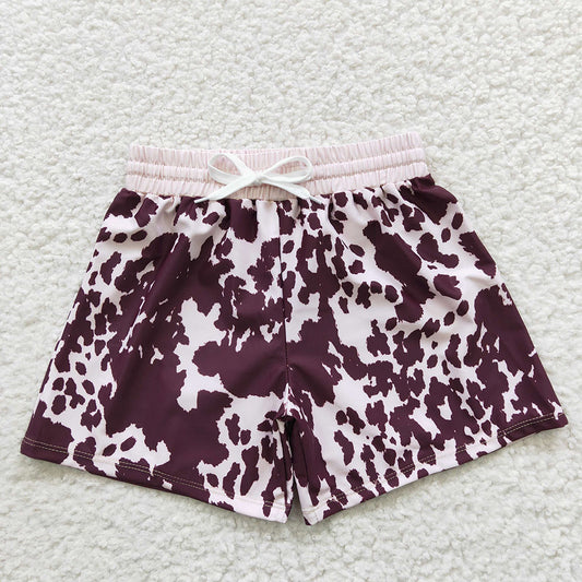 Baby Boys Cow Print Summer Trunk Swimsuits