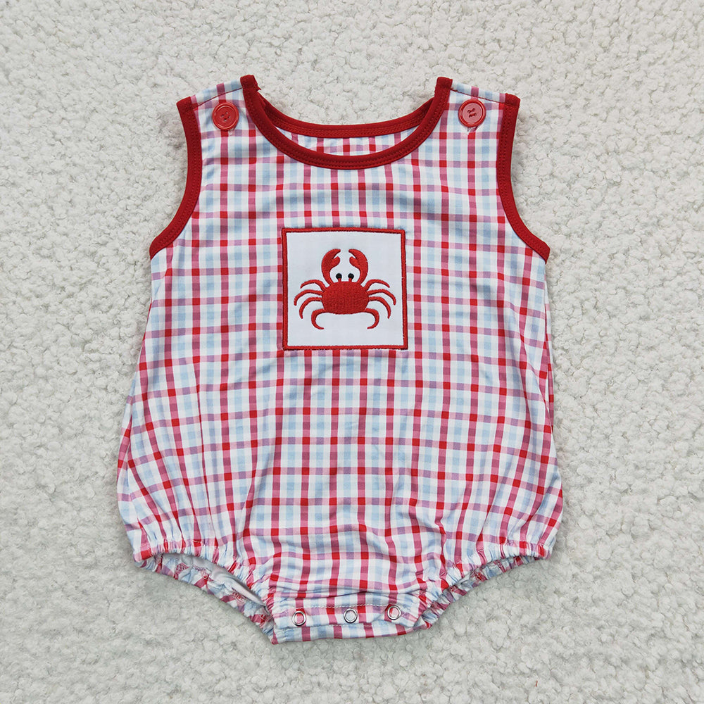 Baby Boys Summer Crab rompers