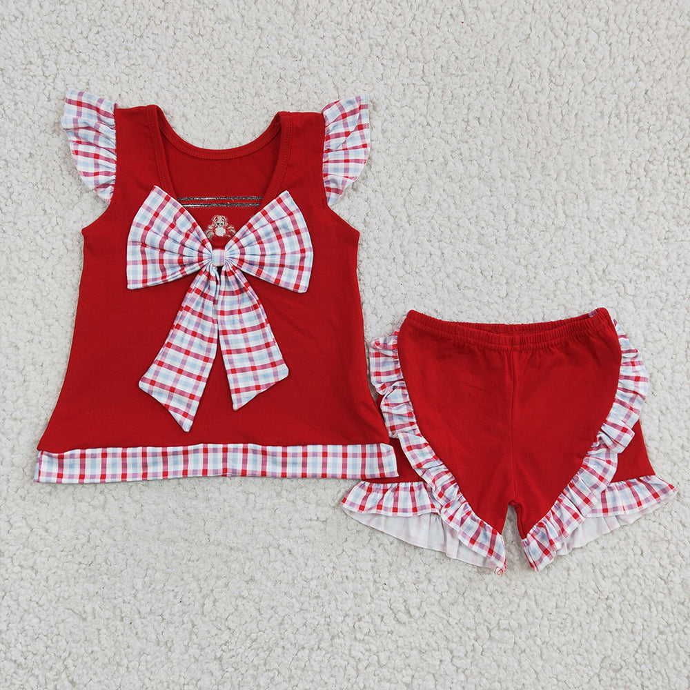 Baby Girls Summer Crab ruffle shorts sets