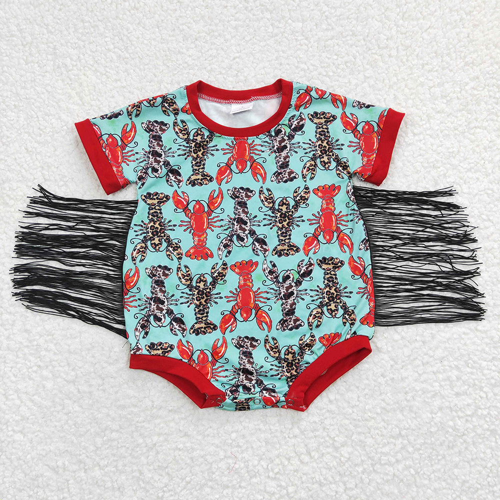 Baby Girls Lobster Tassel Rompers