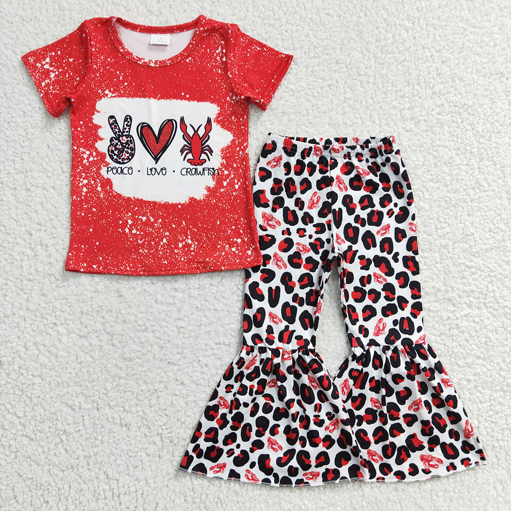 Baby Girls Crawfish Bell Pants Clothes Sets