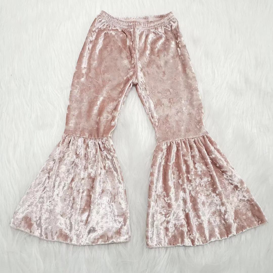 Baby Girls Velvet Bell Bottom Pants