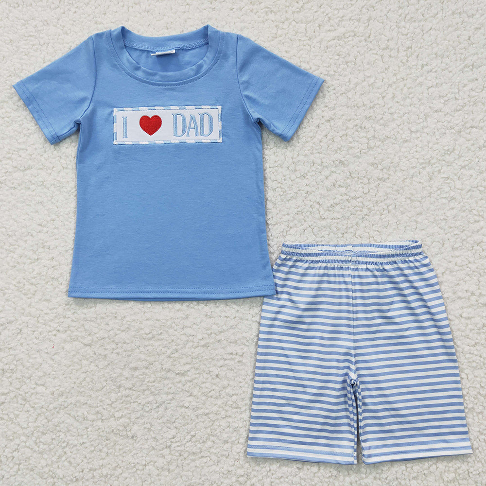 Baby Boys I love Dad Summer Shorts Clothes Sets