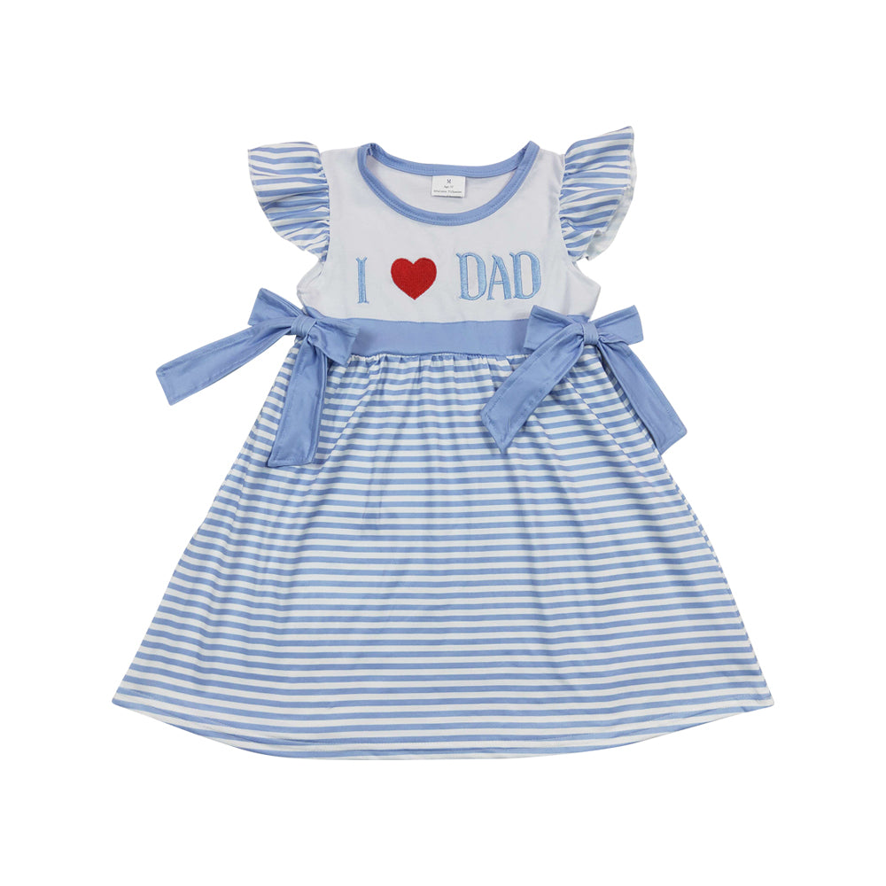 Baby Girls I love Dad Bows Dresses