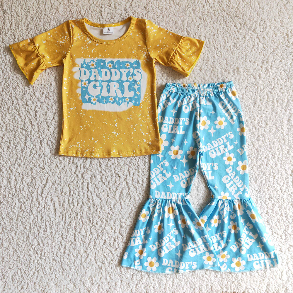 Baby daddy's girl Flower bell pants clothes sets