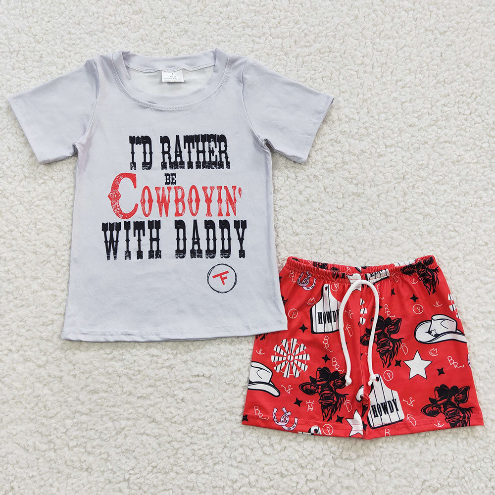 Baby Boys Cowboy Daddy Shorts Sets