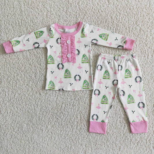 Baby Girls Dancing Christmas pajamas sets