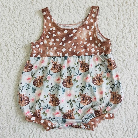 Baby boys summer deer rompers