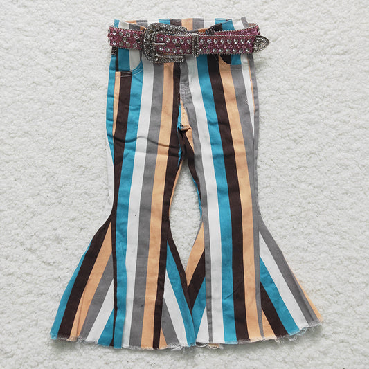 Children Blue Stripe Denim Jeans Pants (can choose belts here)