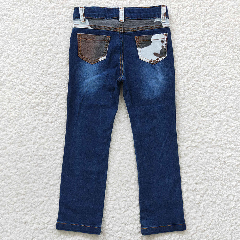 Baby Girls Cow Denim Legging Pants