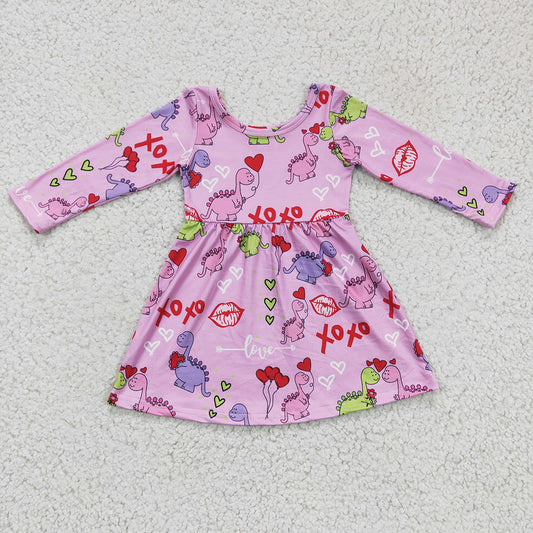 Baby Girls Dinosaur Valentines Dresses