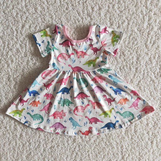 Beautiful colorful dinosaur soft dress