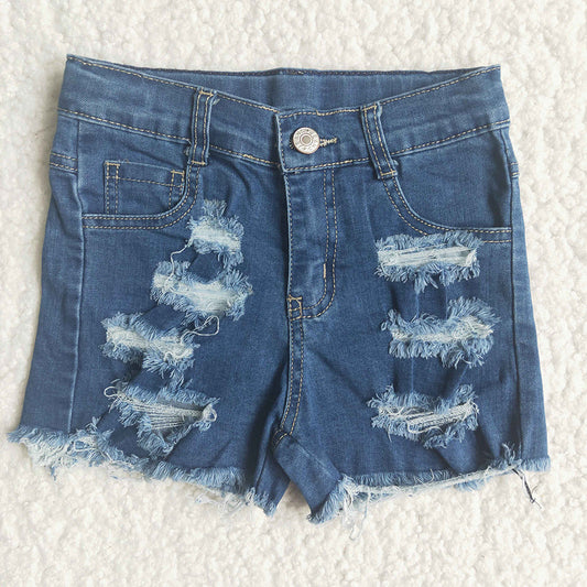 Baby Girls navy summer hot denim shorts