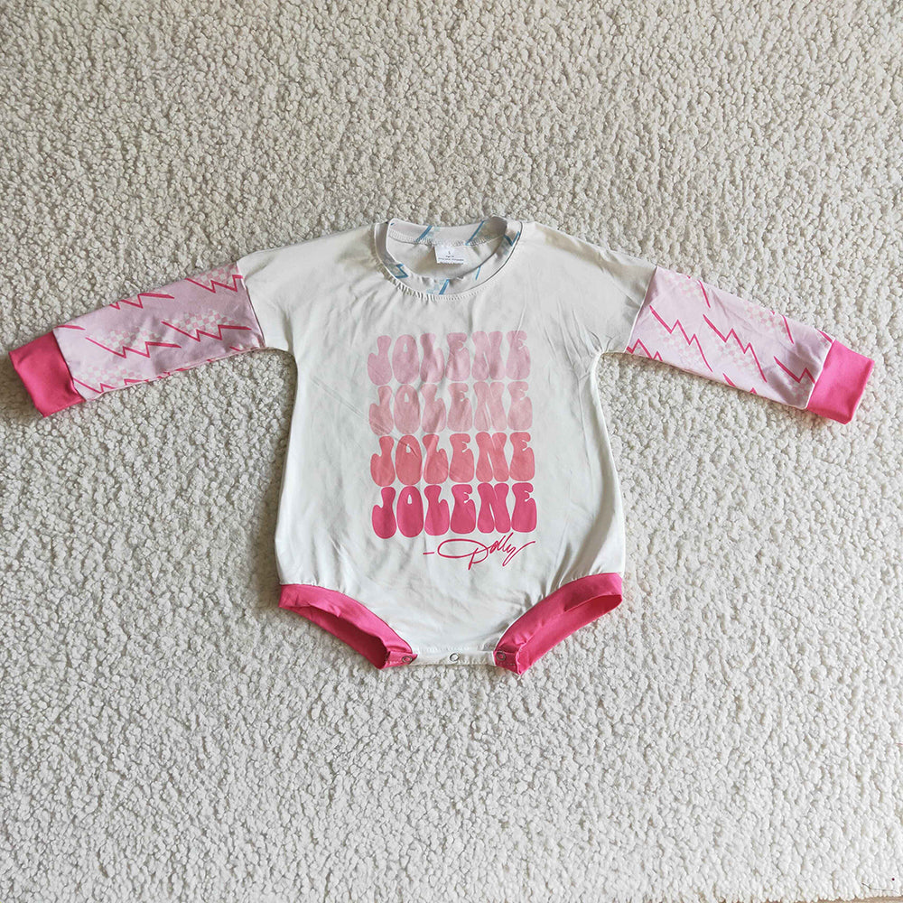 Baby girls singer pink long sleeve rompers