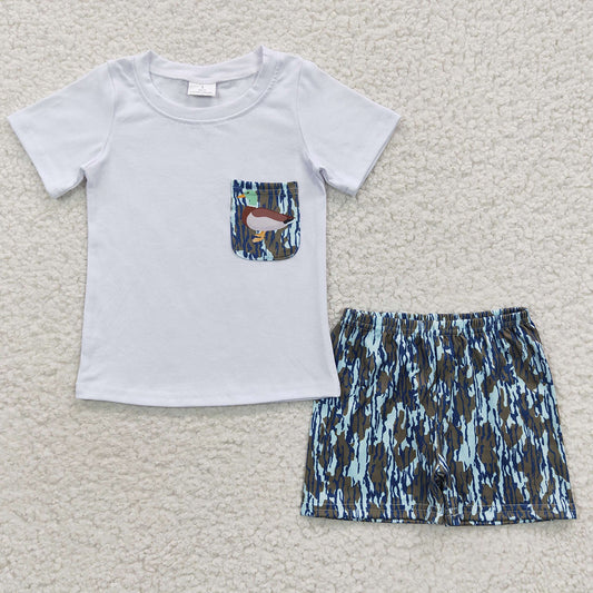 Baby Boys Duck Camo Summer Shorts Sets