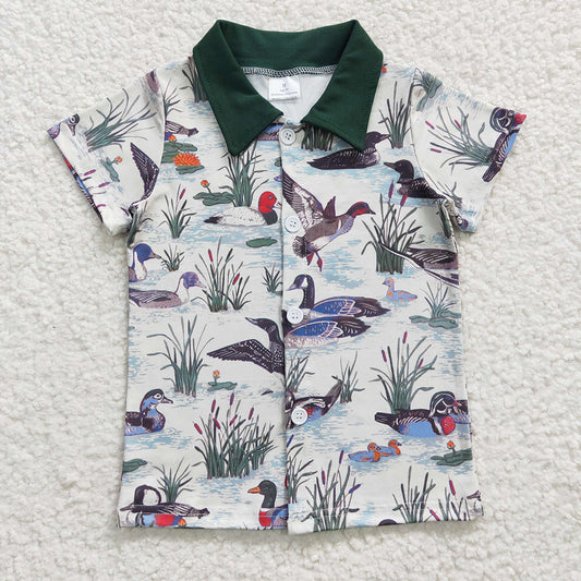Baby Boys Duck Short Sleeve Button Up shirts