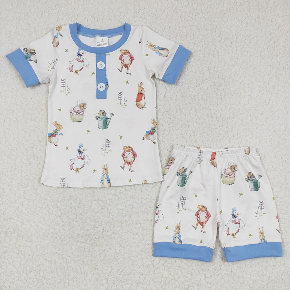 Baby Boys Easter Rabbit Shorts Sets Pajamas