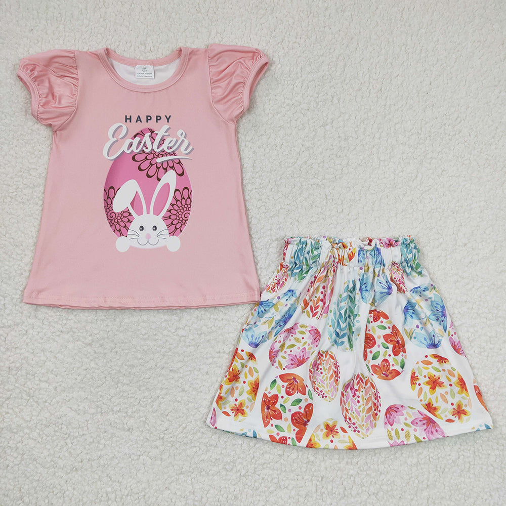 Baby Girls Happy Easter Skirts Clothes Sets