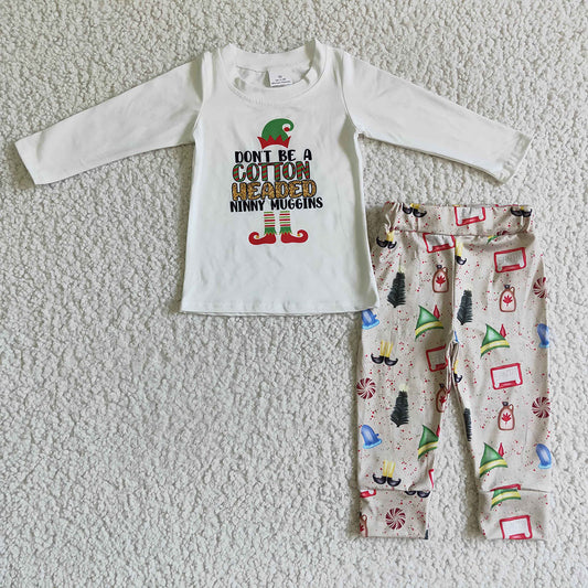 baby boys Christmas hats pajamas sets