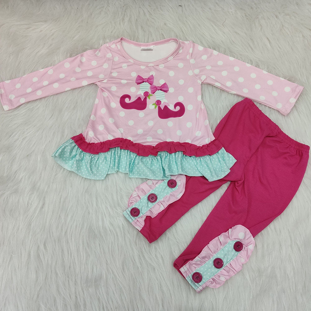 Pink Christmas boots sets